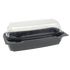Novolex - Pactiv OPS Small Hoagie Hinged Container Black/Clear, 8.25" X 3.88" X 3.25" 240 / cs