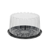 Novolex - Pactiv 7" Cake Package Black Base 4-1/2" Deep 100 / cs