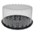 Novolex - Pactiv 9" Cake Container w/5-1/4" Dome Black Base Clear Dome 90 / cs