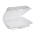 Novolex - Pactiv Foam Hinged Lid Container 9" x 9.5" x 3.3" White 150 / cs
