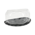 Novolex - Pactiv Half-Round RoseDome Container for 8" Cake Black Base 5" Dome 100 / cs