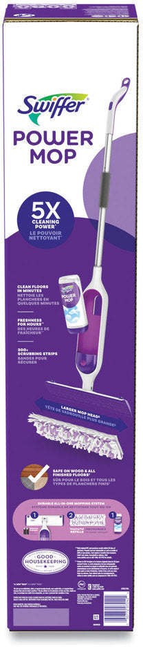 P&G Professional Swiffer PowerMop Multi-Surface Floor Cleaning Kit 1 / cs; Representative Swiffer PowerMop Multi-Surface Floor Cleaning Kit product photo. Size, scent, packaging and pack quantity shown may differ; this listing's specifications apply.
