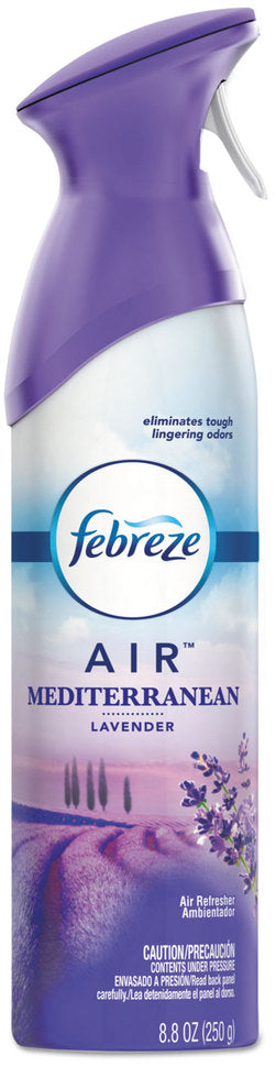 P&G Professional Febreze AIR Freshener 8.8 oz., Mediterranean Lavender 6 / cs; Representative Febreze AIR Freshener product photo. Size, scent, packaging and pack quantity shown may differ; this listing's specifications apply.