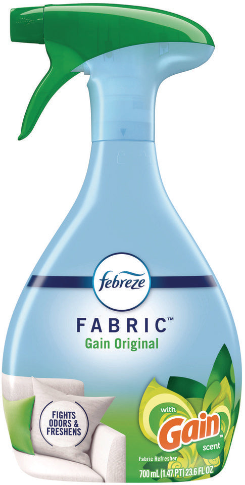 P&G Professional Febreze Fabric Refresher 27 oz. Scent of Gain 4 / cs; Representative Febreze Fabric Refresher product photo. Size, scent, packaging and pack quantity shown may differ; this listing's specifications apply.