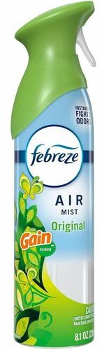 P&G Professional Febreze AIR Freshener 8.8 oz.3/2 Pack Gain Original 6 / cs; Representative Febreze AIR Freshener product photo. Size, scent, packaging and pack quantity shown may differ; this listing's specifications apply.