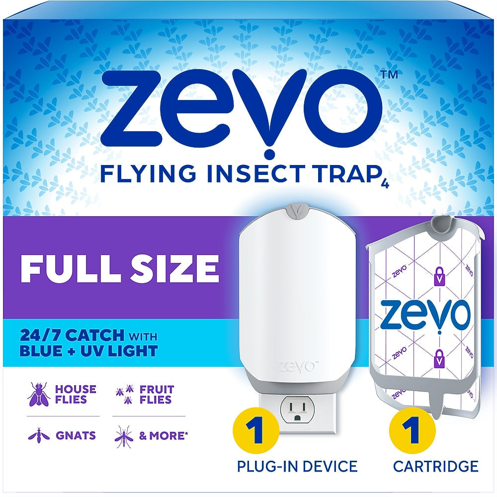 P&G Professional Zevo Flying Insect Indoor Trap Starter Kit , 1 Plug In & 1 Refill 4 / cs; Representative photo of the same brand and product type. Formula, scent, size, packaging and pack quantity shown may differ; this listing's specifications apply.