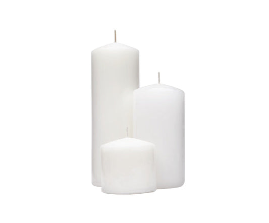 Pico Hospitality LeoLight 3" x 6" Pillar Candle White 12 / cs; Representative Pico Hospitality supplier photo of the same product type. Model, size, color, burn time, accessories and pack quantity shown may differ; this listing's specifications apply.