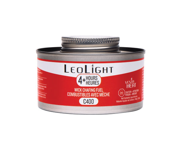 Pico Hospitality LeoLight 4 Hour Vesta Heat Screw Top Wick Chafing Fuel , Red 24 / cs; Representative Pico Hospitality supplier photo of the same product type. Model, size, color, burn time, accessories and pack quantity shown may differ; this listing's specifications apply.