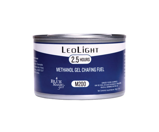 Pico Hospitality LeoLight 2.5 Hour Blue Magic Methanol Gel Chafing Fuel 72 / cs; Representative Pico Hospitality supplier photo of the same product type. Model, size, color, burn time, accessories and pack quantity shown may differ; this listing's specifications apply.
