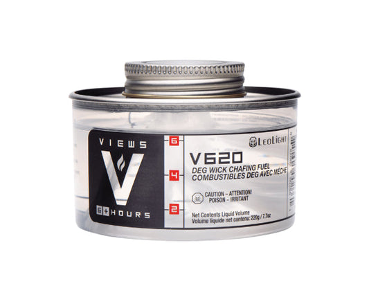 Pico Hospitality LeoLight 6 Hour View Clear Can Screw Top Wick Chafing Fuel , Black 24 / cs; Representative Pico Hospitality supplier photo of the same product type. Model, size, color, burn time, accessories and pack quantity shown may differ; this listing's specifications apply.