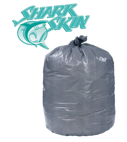 Pitt Plastics 36x58 Gray Liner 55GAL 1.1 Mil Liner 10 / 10 cs — Manufacturer Shark Skin product-family reference photo. The image illustrates bag appearance; dimensions, thickness and case quantity are specified in this listing. Contents shown are not included.