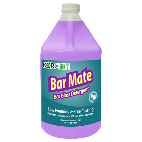 Kor Chem Bar Mate Bar Glass Wash Gallon 4 / cs. Reference image only; actual product specifications and packaging may vary.