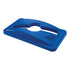 Rubbermaid Slim Jim Mixed Recycling Lid Blue, Single Stream 1 / ea
