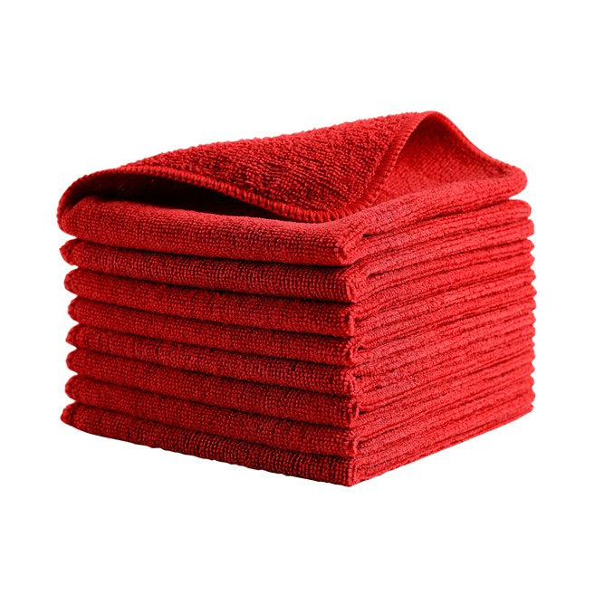 Rubbermaid Microfiber Light Duty Cloth Red, 16" X 16" 24 / pk | Official manufacturer photograph