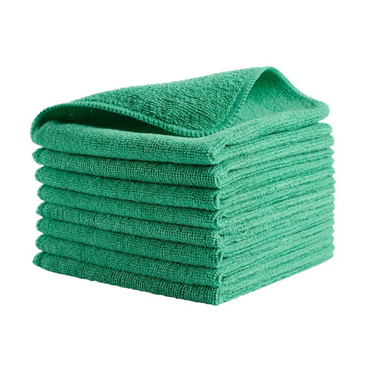 Rubbermaid Microfiber Light Duty Cloth Green, 16" X 16" 24 / pk | Official manufacturer photograph