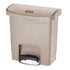 Rubbermaid Slim Jim Front Step-On Container Beige 4 Gallon 1 / cs