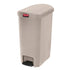 Rubbermaid Slim Jim Step-On Resin Container Beige, 13 Gallon / 49L, End Step 1 / cs