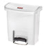 Rubbermaid Streamline Step-On Container 4 Gallon Step-On Resin Front White 1 / cs