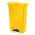 Rubbermaid Streamline Step On Resin Container Front Step, Yellow, 13 Gallon 1 / cs