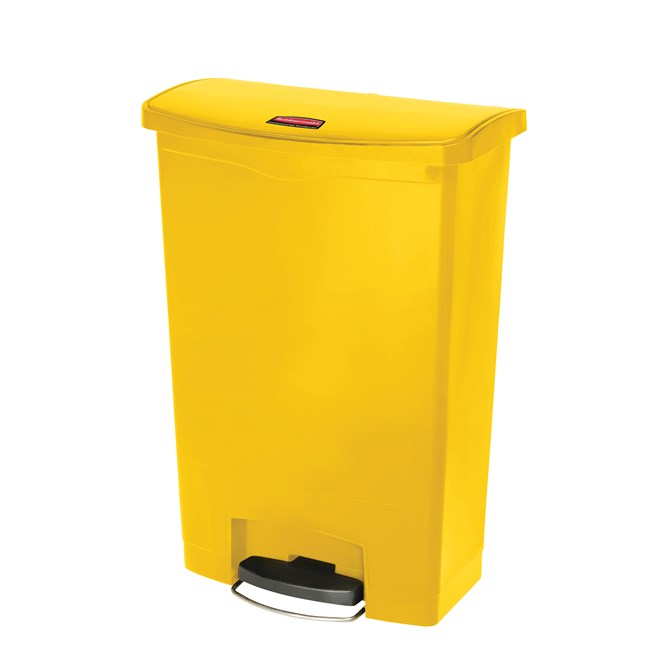 Rubbermaid Streamline Step On Resin Container Front Step, 24 Gallon, Yellow 1 / cs | Official manufacturer photograph