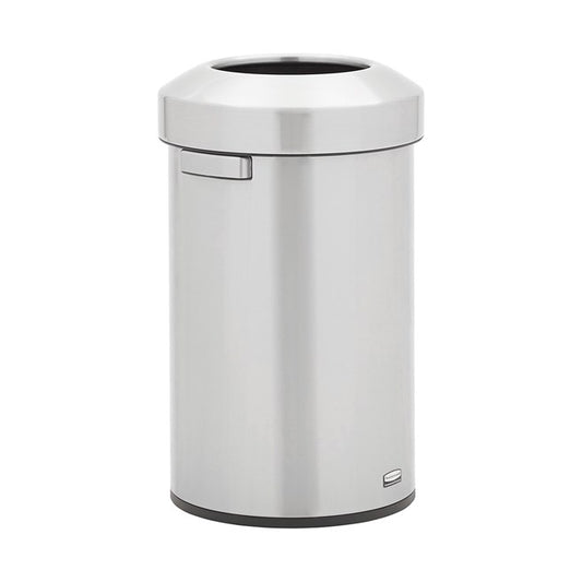 Rubbermaid Refine Waste Container 16 Gallon Round Stainless Steel 1 / cs | Official manufacturer photograph