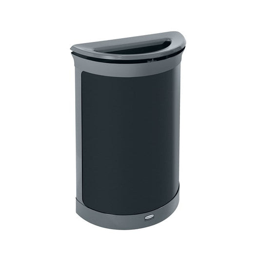 Rubbermaid Enhance Half Round Garbage Can 11.5 Gal Pearl Gray 1 / ea | Official manufacturer photograph