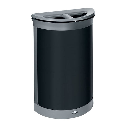 Rubbermaid Enhance Half Round Dual Stream 11.5 Gal Pearl Gray Garbage Can 1 / ea | Official manufacturer photograph
