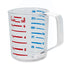 Rubbermaid Bouncer Measuring Cup Clear, 8 oz. 12 / cs