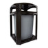 Rubbermaid Classic Trash Container w/Dome Lid 50 gal, Black, Landmark Series 1 / cs