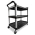 Rubbermaid Xtra 3 Shelf Utility Cart Black Open-Sided 1 / cs