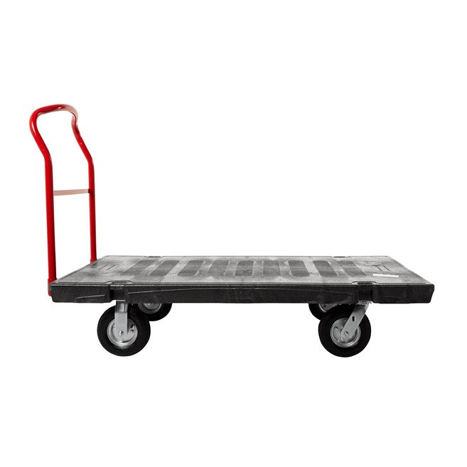 HEAVY DUTY PLATFORM TRUCK, 30" X 60" WITH 8" POLYOLEFIN CASTERS | Official exact-model photograph; listing pack quantity remains as stated.