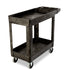 Rubbermaid Heavy Duty Flat Handle Utility Cart Black, Small, Lipped Shelf 1 / cs