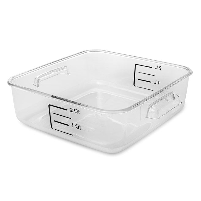SQUARE STORAGE CONTAINER 2 QT CLEAR | Official exact-model photograph; listing pack quantity remains as stated.