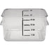 Rubbermaid Space Saving Food Storage Container Clear, 4 Quart / 3.8 Liter Square 12 / cs