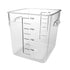 Rubbermaid Space Saving Food Storage Container Clear, 8 Quart / 7.6 Liter Square 6 / cs