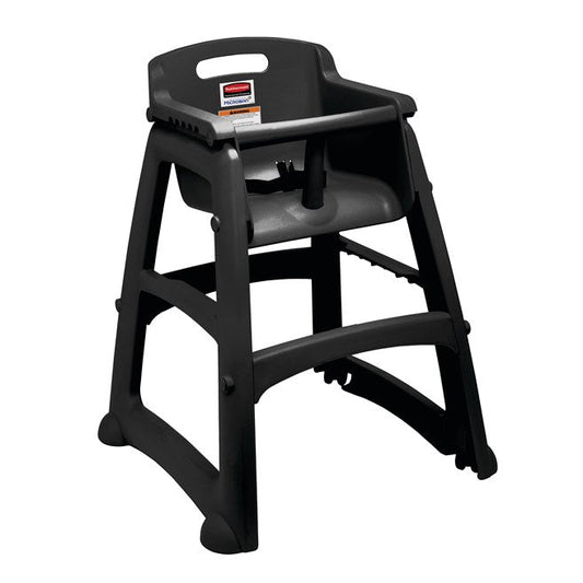 Rubbermaid Sturdy Chair High Chair w/o Wheels Black 1 / cs | Official manufacturer photograph