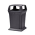 Rubbermaid Ranger Classic Waste Container Black, 45 Gallon, w/ 4 Openings 1 / cs