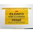 Rubbermaid "Closed For Cleaning" Doorway Sign Yellow, 28" - 50", Multi-lingual 1 / ea