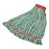 Rubbermaid Web Foot Blend Shrinkless Wet Mop Green 24 oz. 5" Headband 6 / cs