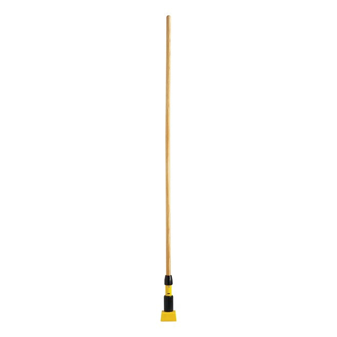 GRIPPER® 60" CLAMP-STYLE WET MOP HANDLE, HARDWOOD HANDLE | Official exact-model photograph; listing pack quantity remains as stated.