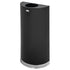 Rubbermaid Half Round Open Top 12 Gal Non Perforate Black W/ Chrome Trim 1 / cs
