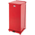 Rubbermaid Defenders Square Step Can Red, 13 Gallon / 90 Liter 1 / cs