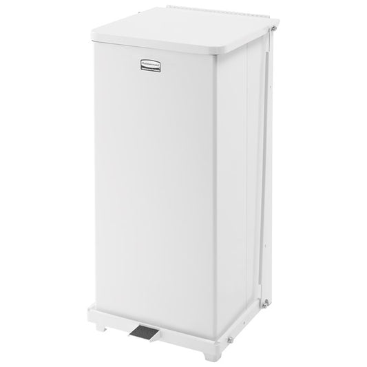 DEFENDERS® SQUARE STEP CAN 13 GAL SKY WHITE | Official exact-model photograph; listing pack quantity remains as stated.