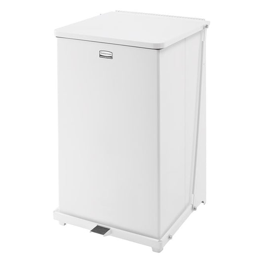 DEFENDERS® SQUARE STEP CAN 25 GAL SKY WHITE | Official exact-model photograph; listing pack quantity remains as stated.