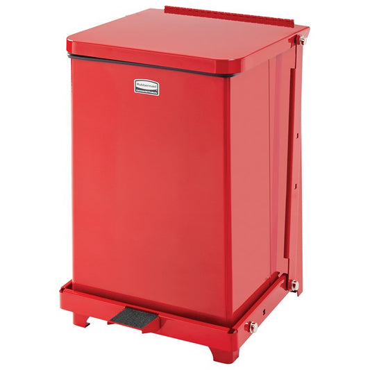 DEFENDERS® SQUARE STEP CAN 4 GAL RED | Official exact-model photograph; listing pack quantity remains as stated.