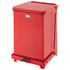 Rubbermaid Defenders Square Step Can Red 4 Gallon / 26 Liter 1 / cs