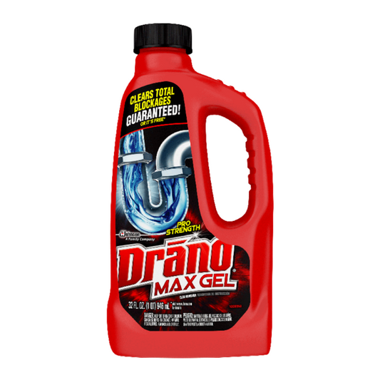 Manufacturer photo for 335710: Drano Max Gel Clog Remover 32 oz. 12 / cs. The photograph illustrates the item; the listing title specifies the sale quantity. Current manufacturer packaging is shown.