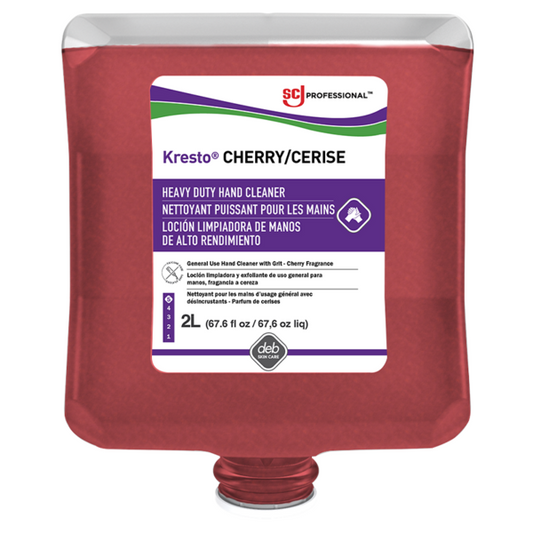 Manufacturer photo for KCH2LT: Kresto Cherry Hand Soap 2L Cartridge 4 / cs. The photograph illustrates the item; the listing title specifies the sale quantity. Current manufacturer packaging is shown.