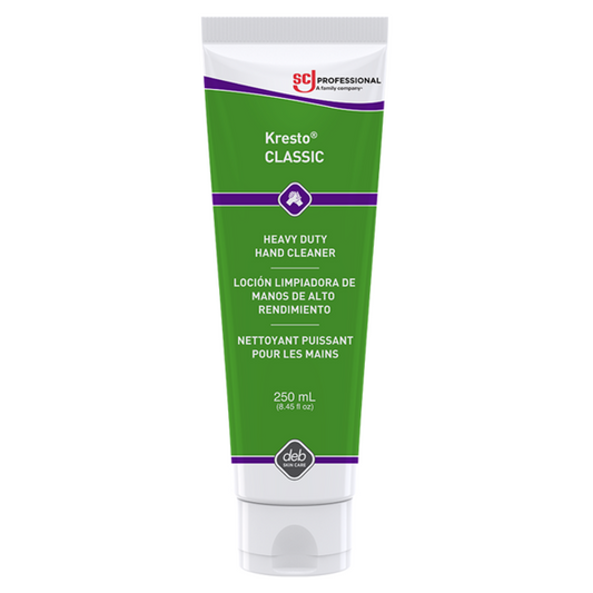 Manufacturer photo for KCL250ML: Kresto Classic Hand Cleaner 250mL Tube 12 / cs. The photograph illustrates the item; the listing title specifies the sale quantity. Current manufacturer packaging is shown.