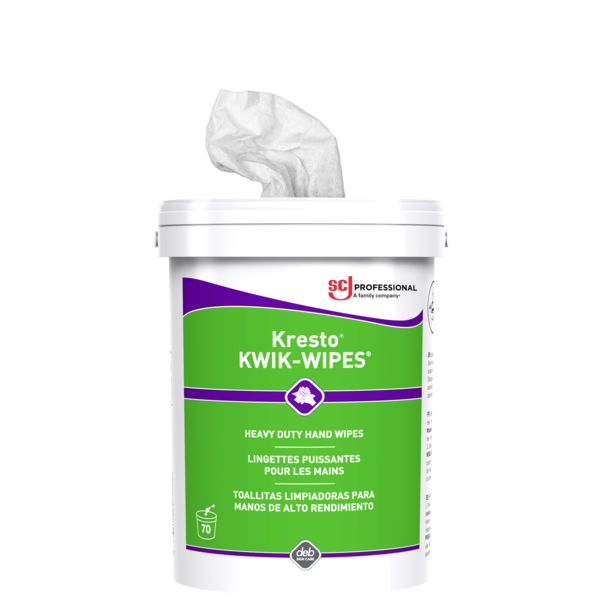 Manufacturer photo for KKW70W: Kresto Kwik Wipes 70 Count Bucket 6 / 70 cs. The photograph illustrates the item; the listing title specifies the sale quantity. Current manufacturer packaging is shown.